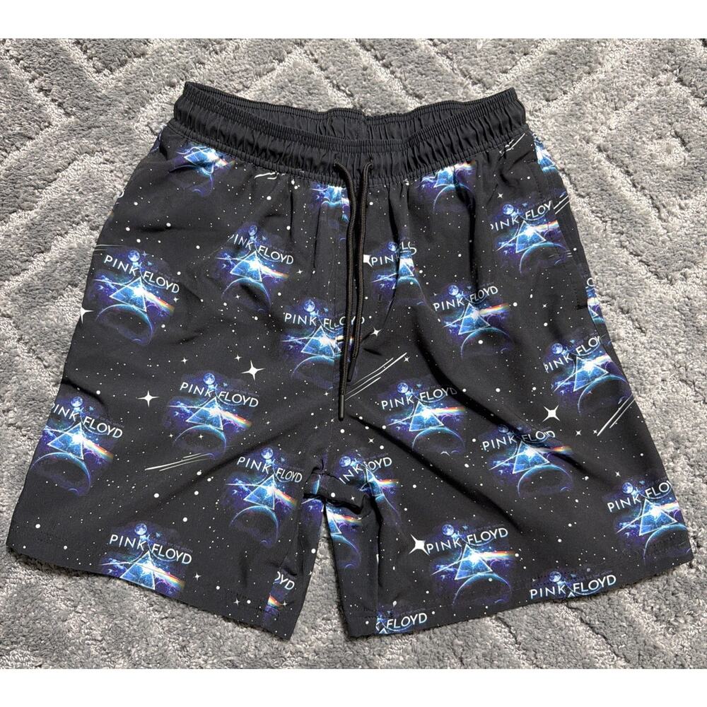 Pink Floyd Swim Shorts Trunks M 32-34 Pockets, Mesh Lined, Elastic & Drawstring